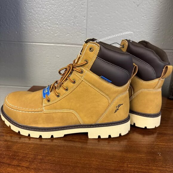 NWT Goodyear Men's Penn Steel Toe Work Boots, Wheat, US 11 - Picture 4 of 7